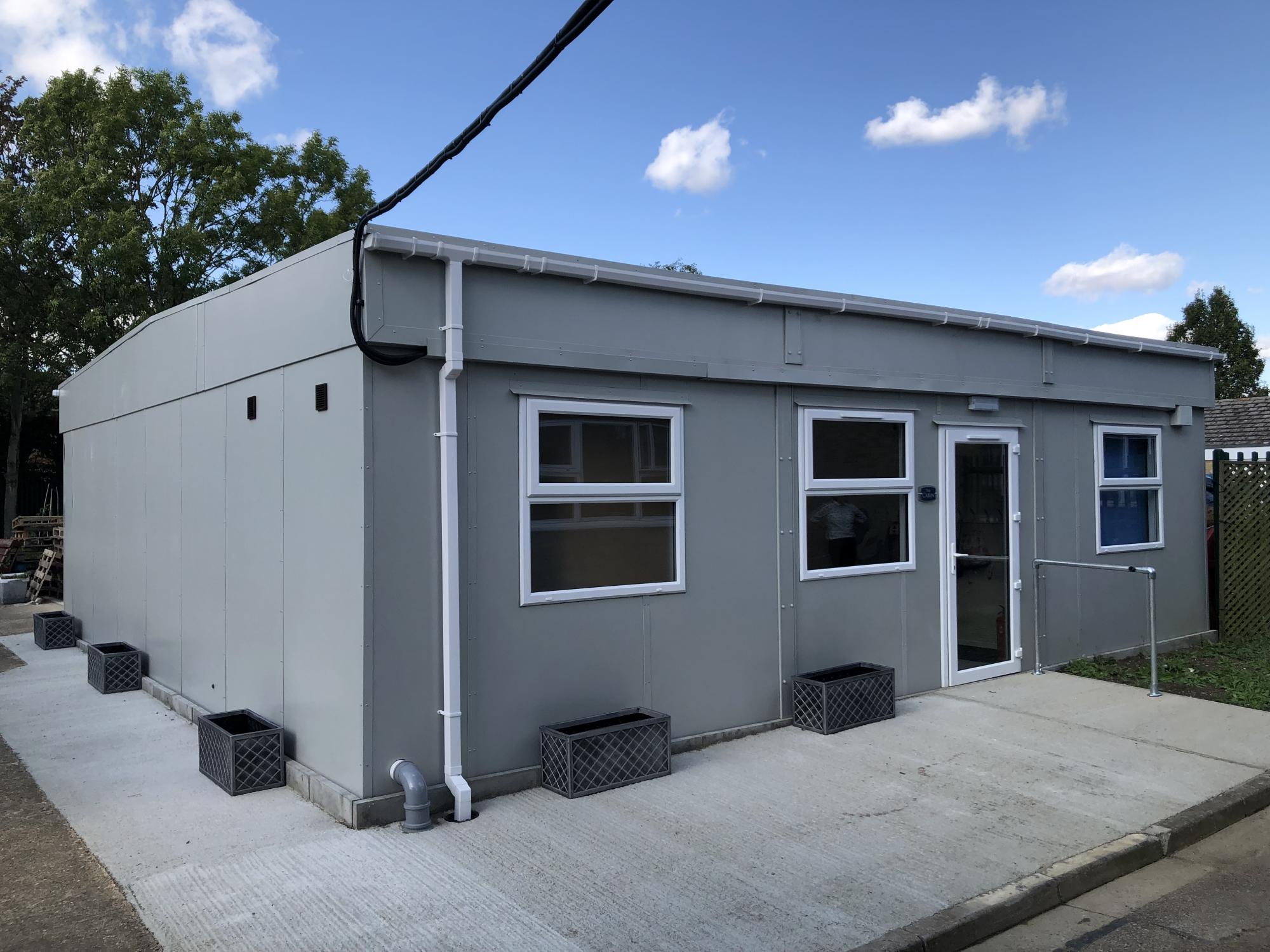 modular building classroom space